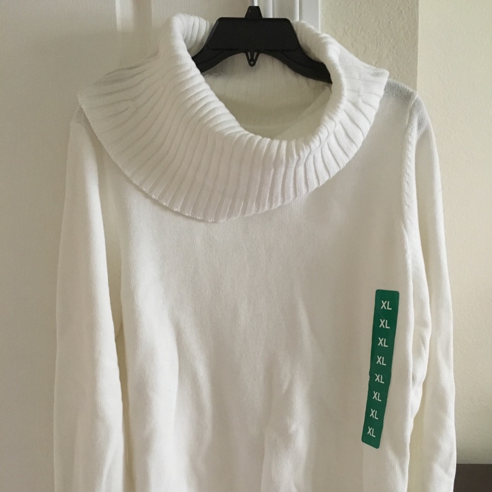 Sail white cotton sweater
